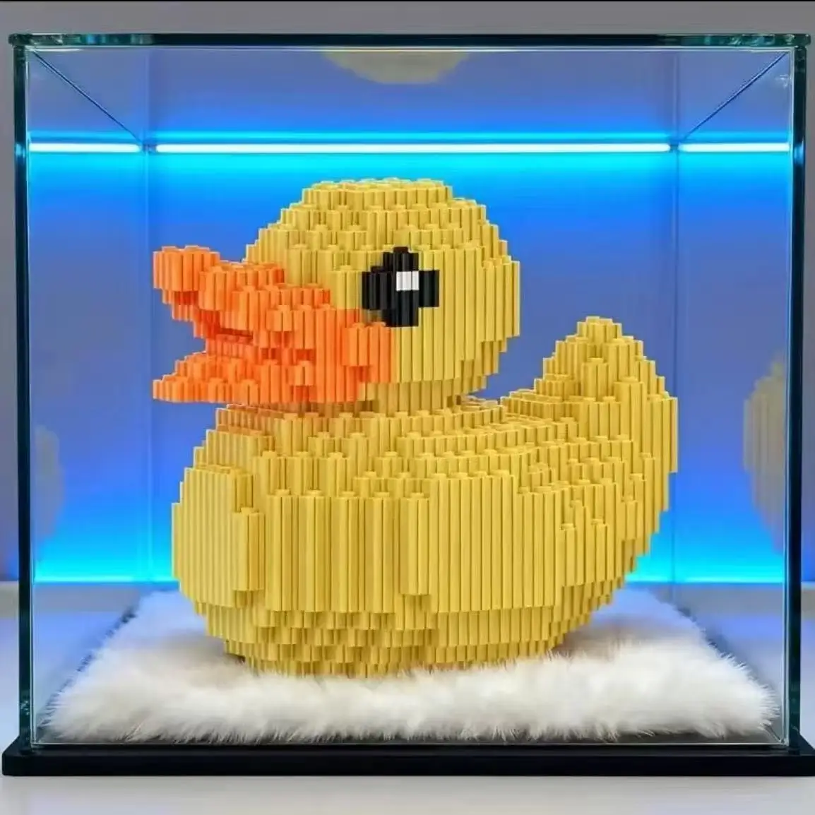 3D Cute Duck Cartoon Character Small Particle Micro Diamond Building Blocks Home Decor Toys for Children's Puzzle Birthday Gifts