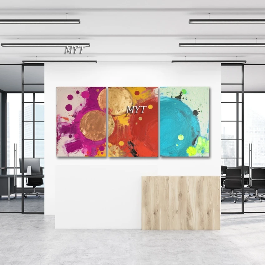 

Красочные абстрактные картины, холст, современное украшение для спальной комнаты, 3 шт. акриловые произведения искусства, без рамки, простая картина, художественная стена