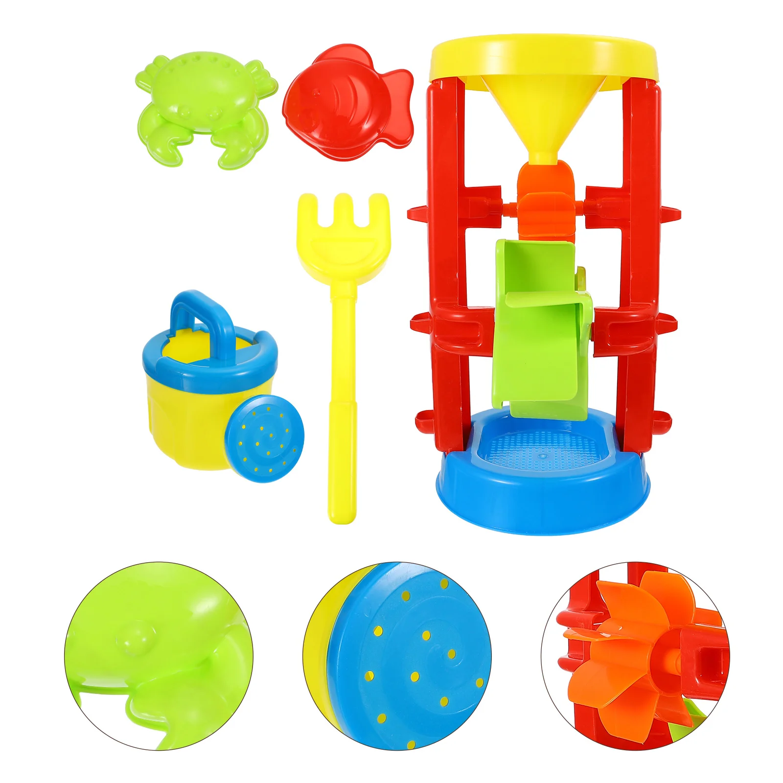 Ensemble de jouets de plage en plastique pour enfants, jouets de creusement, jeu de sable intéressant, 6 pièces