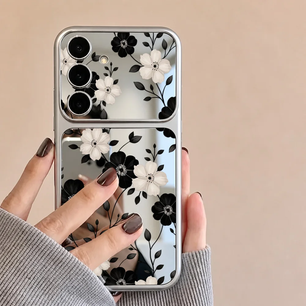 Daisy Flowers Makeup Mirror Phone Case For Samsung A57 Case Samsung A56 A37 A36 A35 A55 A17 A16 A07 A26 A54 A53 A06 Cases Cover - view 2
