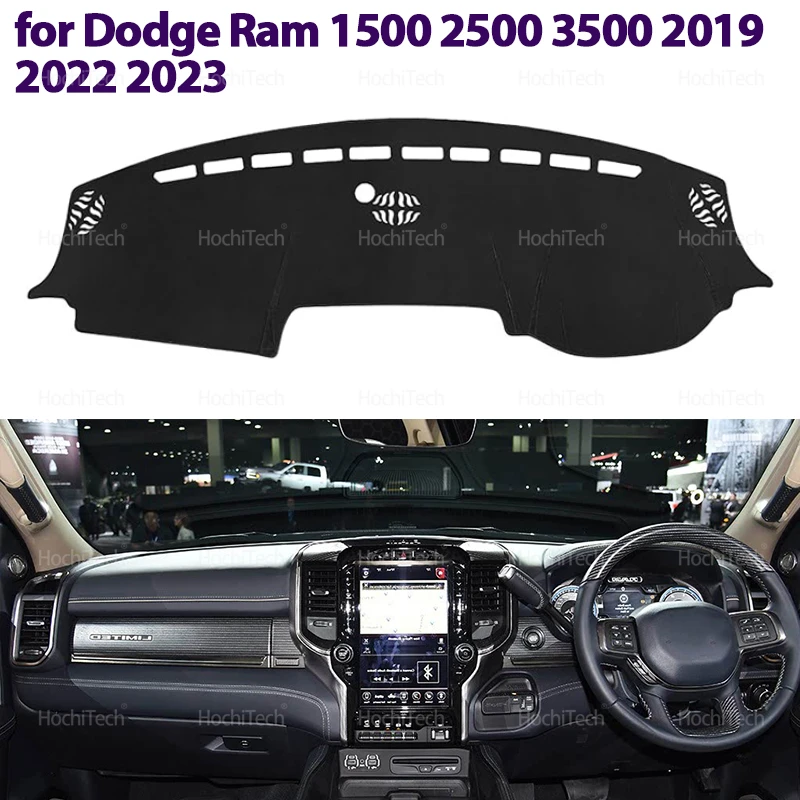 

Для Dodge Ram 1500 2500 3500 2019 2022 2023 крышка приборной панели автомобиля, избегайте света, коврик для приборной панели, коврики с левым рулем и левым рулем