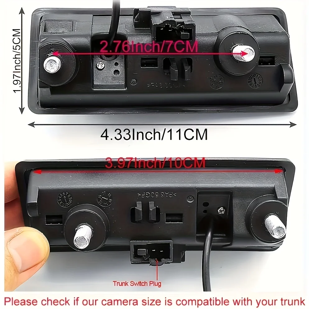 Dynamic Trajectory Reverse Car Camera with Moving Guide Parking Line - for Audi A4, A5, S5,Q3, Q5 & VW Passat,Tiguan,Golf,Jetta view 2