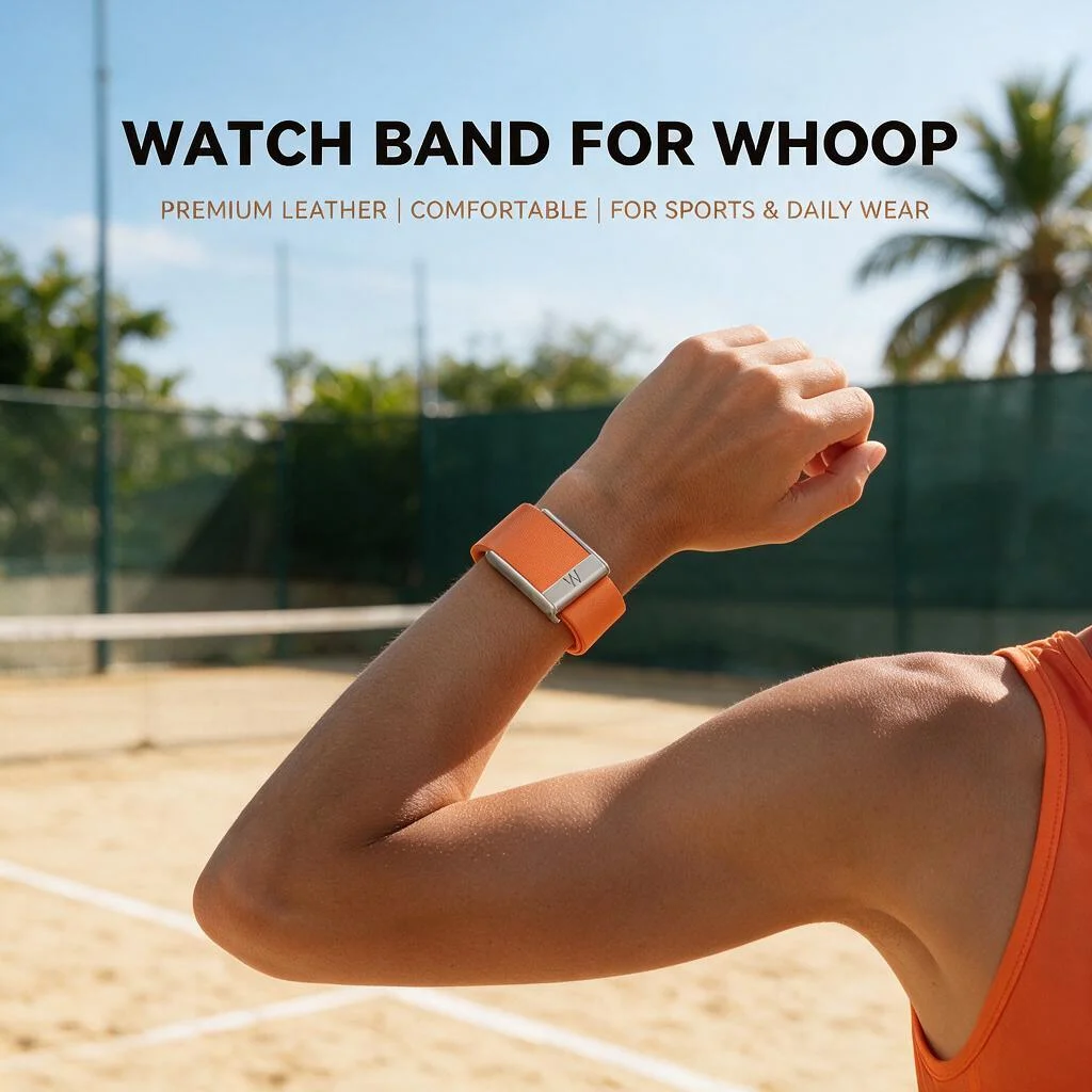 For WHOOP Leather Band Integrated One Piece Leather Sport Replacement Strap Premium Wristband Active Fitness Fashion Accessory