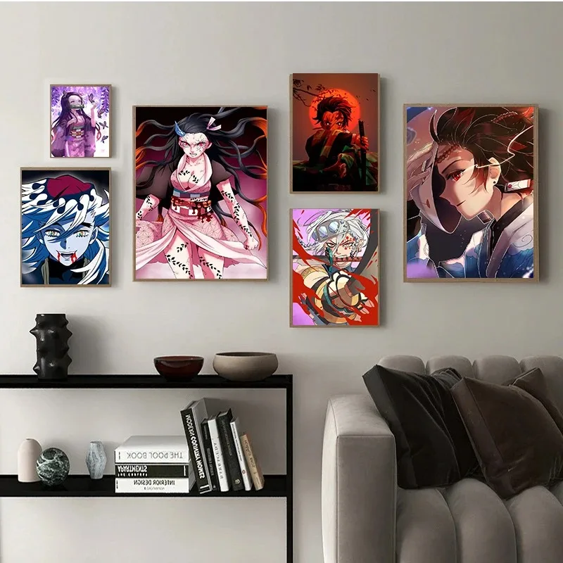 Classic Anime Demon Slayer Ghost Killing Blade HD Poster Prints Canvas Art Painting Wall Pictures Home Bedroom Living Room Decor