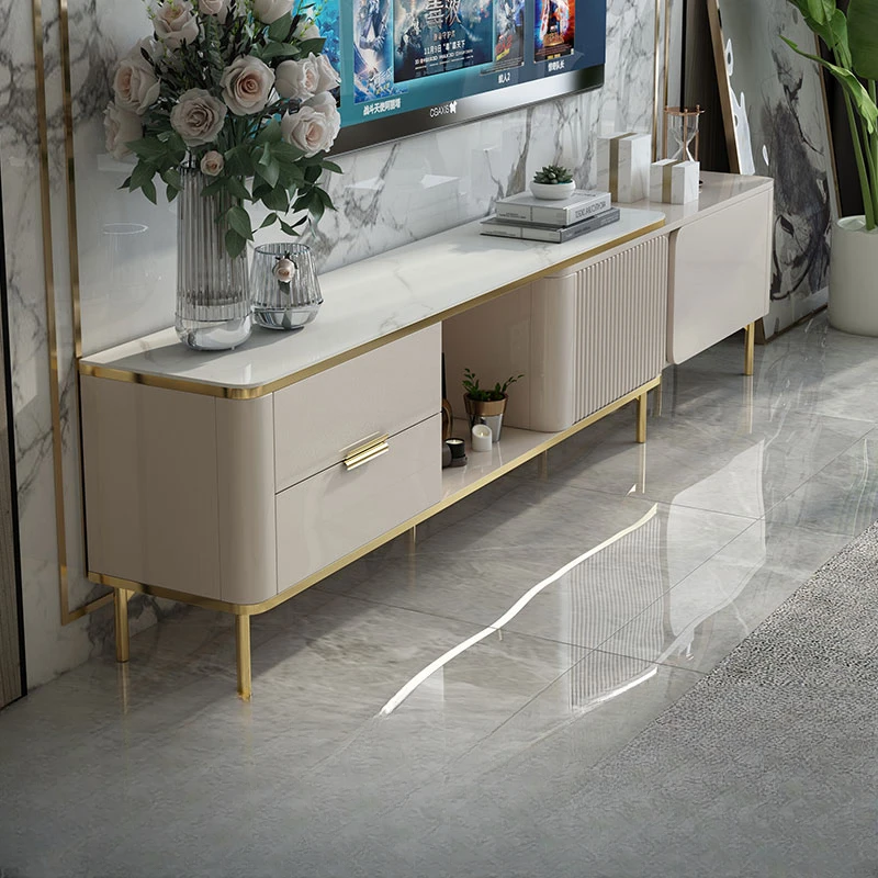 Floor Nordic Modern Tv Cabinet Luxury Legs Gold Standing Storage Tv Cabinet Home Drawer Fernseher Schrank Living Room Furniture