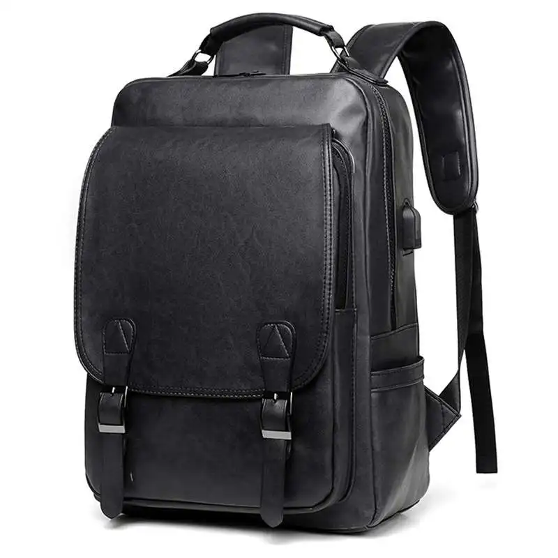 

New Retro Large Capaci Men's Bapa Trendy School Bag PC Material Daily Use Lightweight Waterproof Pure Color Design