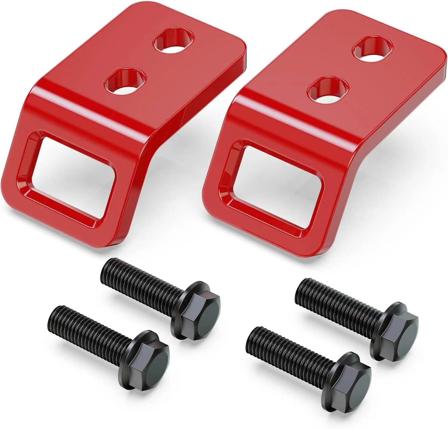 

Stainless Steel Front Tow Hooks for 2024-2026 Toyota Trucks, Red, Pack of 2 - Durable Recovery Hook Replacement