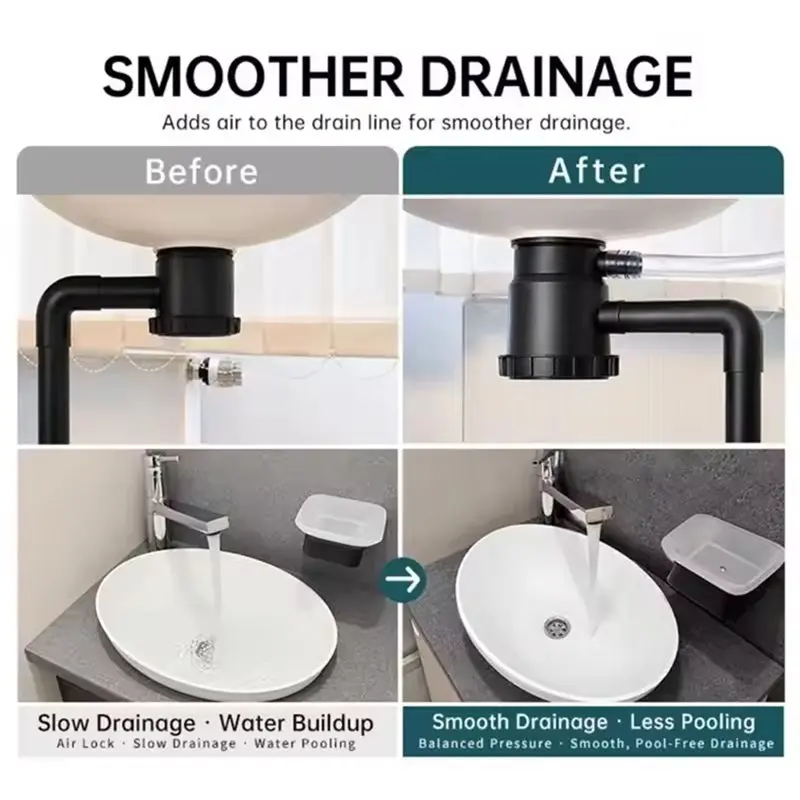 RV Vent& Seal Side Outlet-For Motorhomes& Campers Drainage& Ventilation Accessory