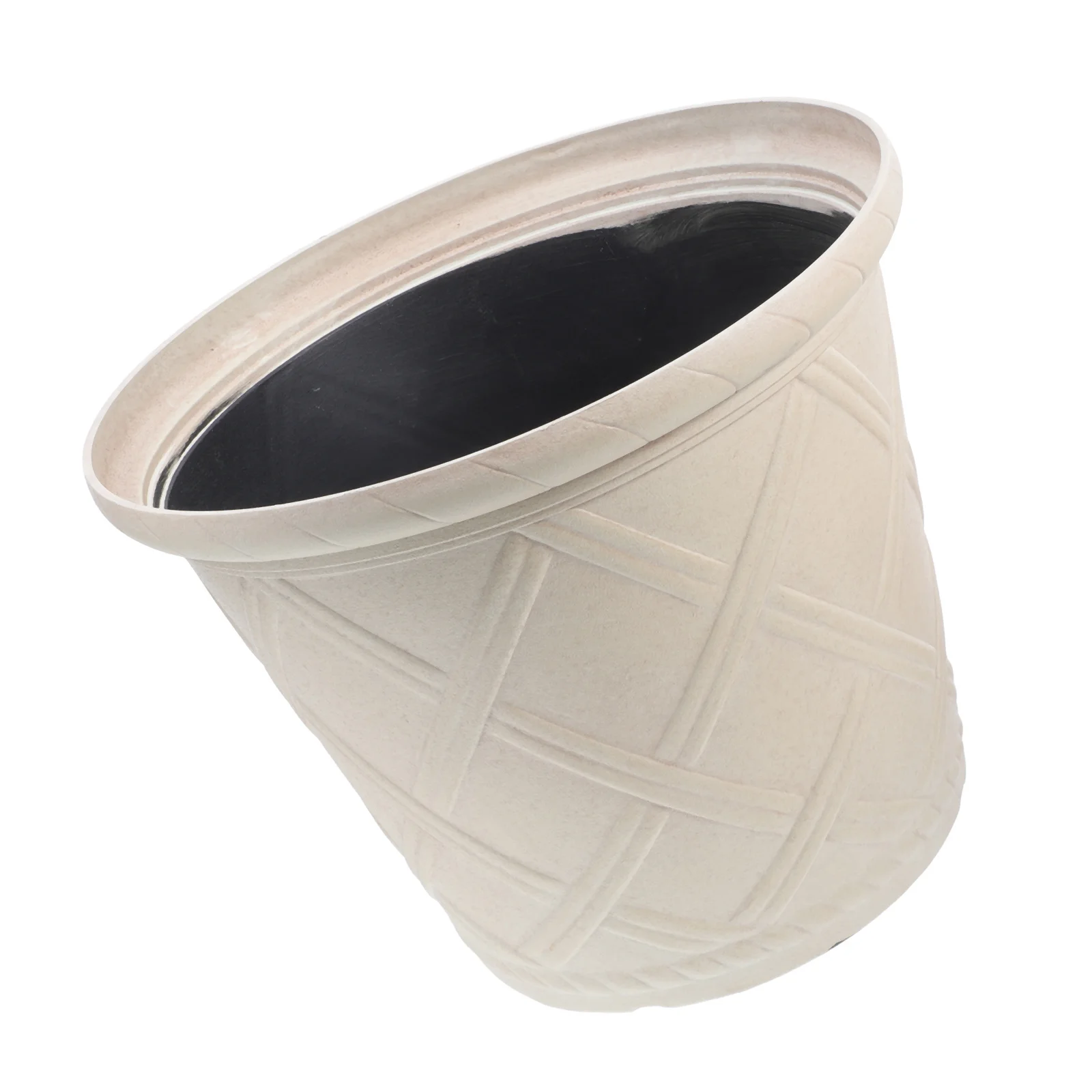 

Resin Flower Pot Rustic Vintage Textured Outdoor Planter Balcony Decorative Durable Lightweight Plant Pot Outdoor Planters