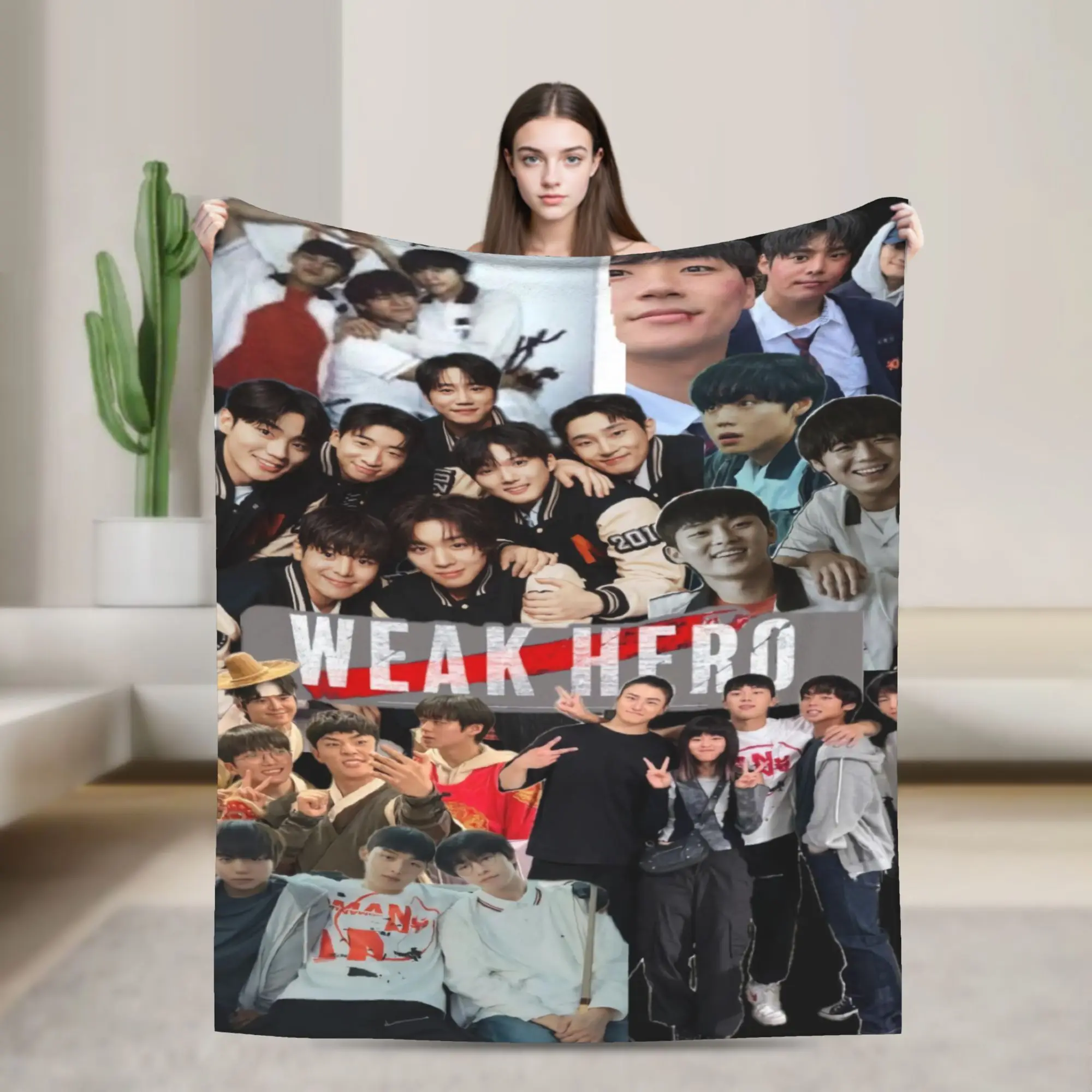 Soft Warm Blanket Travel Weak Hero Class 2 Throw Blanket  Flannel Bedspread For Couch Chair Funny Sofa Bed Cover