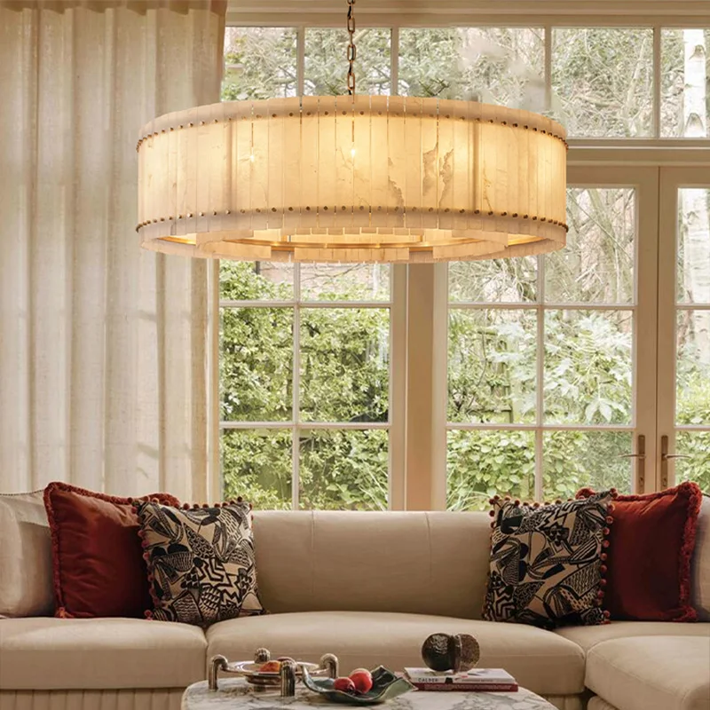 ثريا غرفة المعيشة LED الحديثة لعام 2025، تركيبات إضاءة السقف الرخامي، مناسبة لغرفة الطعام والديكور الردهة