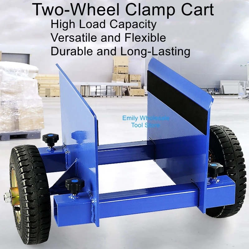 

Two-Wheeled Clamp Cart for Effortless Transport of Stone Slabs, Granite, Marble, Glass Doors & Windows