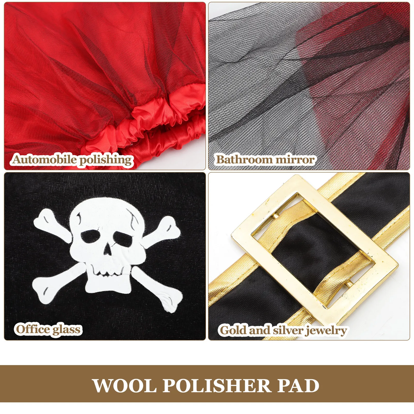 

4Pcs Kids Classic Pirate Costume Set Size S 95cm-105cm Halloween Cosplay Outfit Dress Hat Skirt Belt for Party Performance