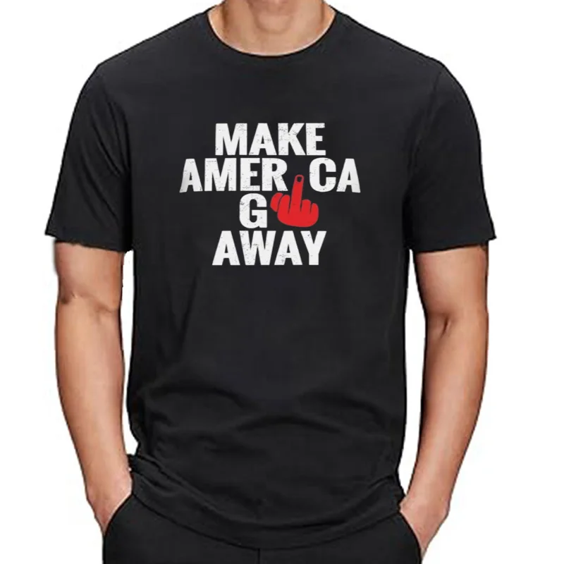 Camiseta Make America Go Away con citas divertidas Retro Y2k para hombres y mujeres, camisetas suaves Unisex 100% de alg