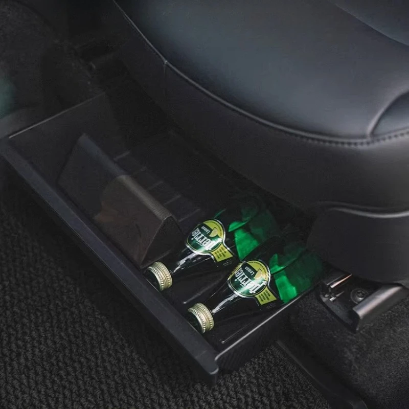 

For Tesla Model Y 2021-2024 Under Seat Storage Box Central Control Storage Box Car Interior Modification Accessories Supplies