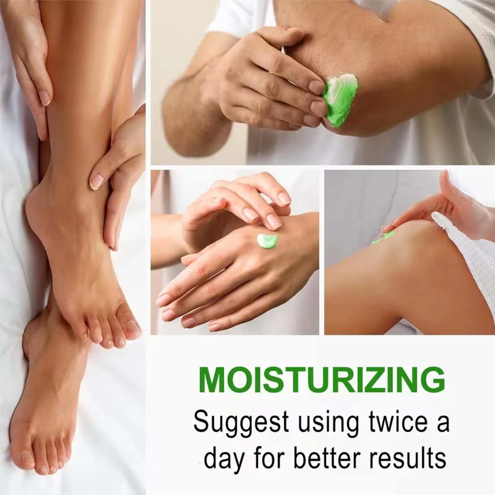 Tea Tree Oil Foot Moisturizing Cream 100g With Collagen Aloe Vera Peppermint Shea Butter Soften Repair Dry Rough Feet Skin