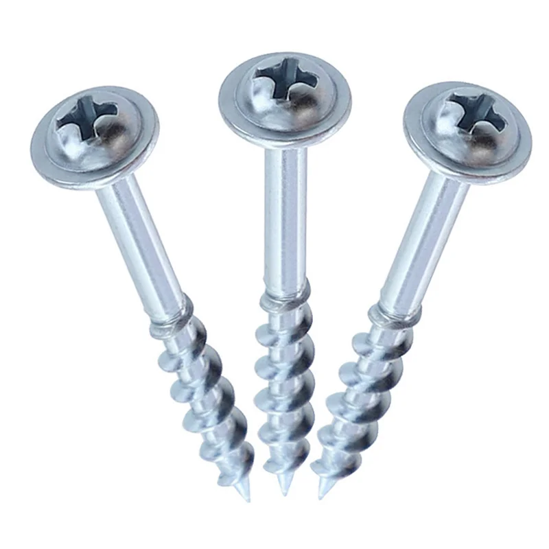 

AC88-200Pcs Woodworking 32Mm Pocket Hole Screws PH2 Cross Driver Head Self-Tapping Screw For Pocket Hole Jig