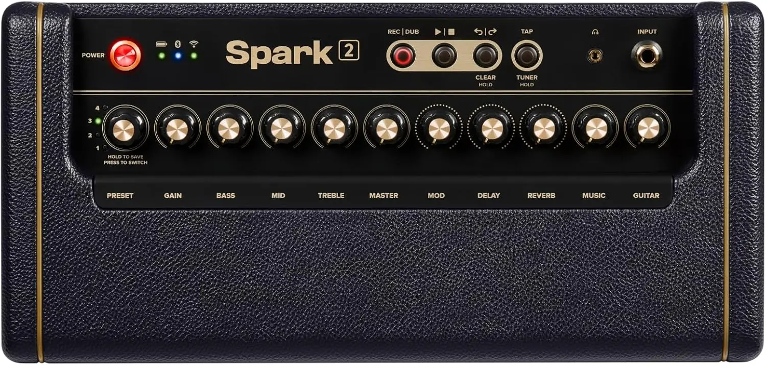 Grid Spark 2 50W Smart Guitar Practice Amp ومكبر صوت بلوتوث مع ميزات AI مدمجة وتطبيق ذكي للكهرباء