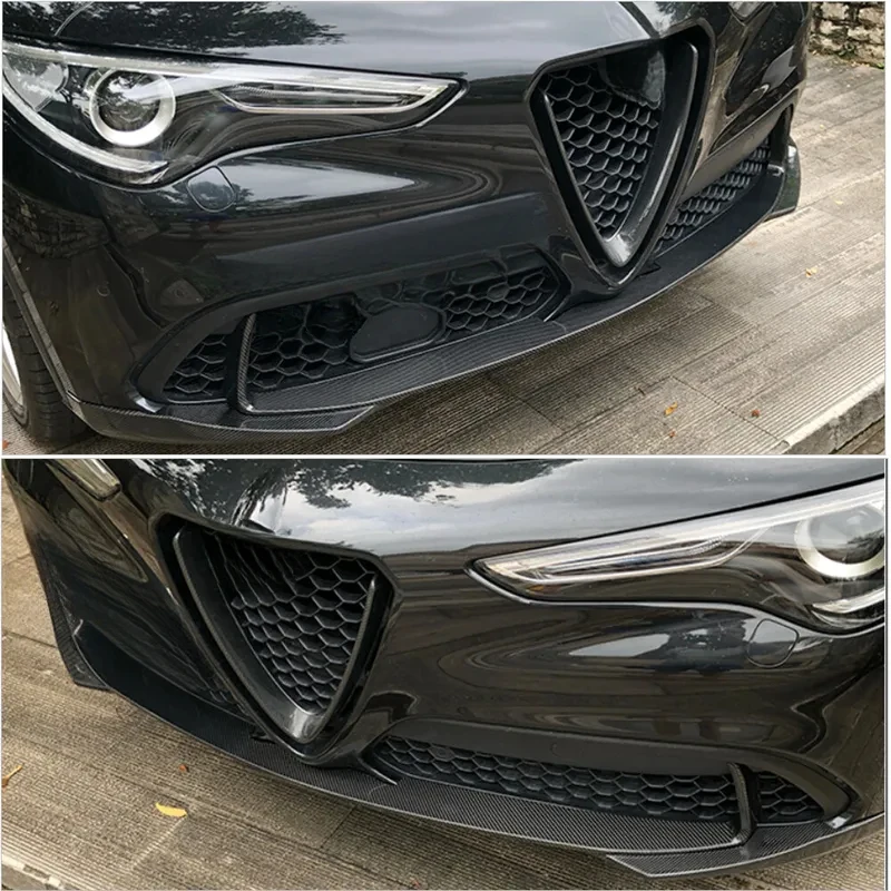 

Premium Real Carbon Fiber Front Lip Exterior Modification Part For Stelvio 2017-2019
