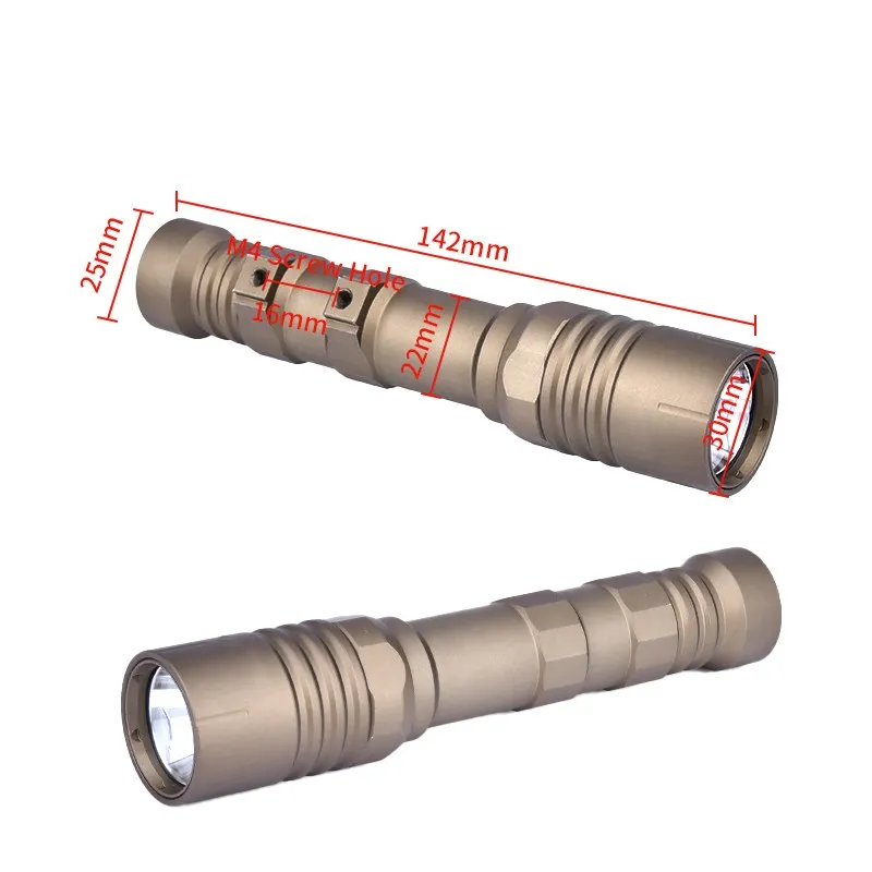 New Tactical PLHv2 Metal Wadsn Flashlight 1300Lumen High Power White LED With Torch Base Outdoor Airsoft Hunting Scout Light