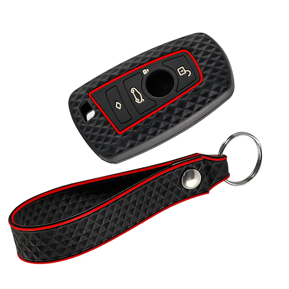 For BMW F30 F31 F32 F34 F20 F21 F07 F10 1 3 5 7 Series X1 X3 G01 X4 G02 X5 F15 F16 M3 M4 Silicone Car Key Case Cover Shell Fob