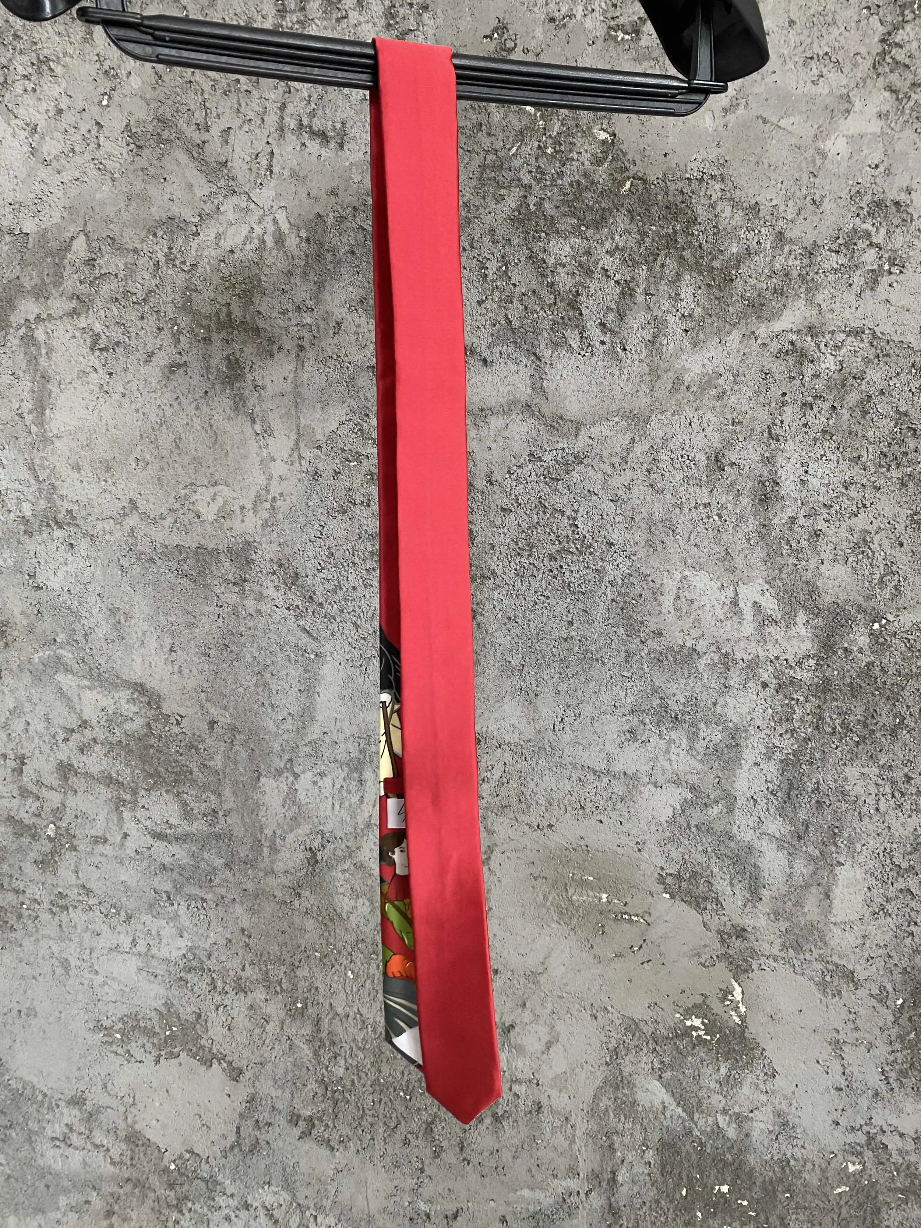 Lu Ming Pavilion Japanese hand-painted silk printed tie art