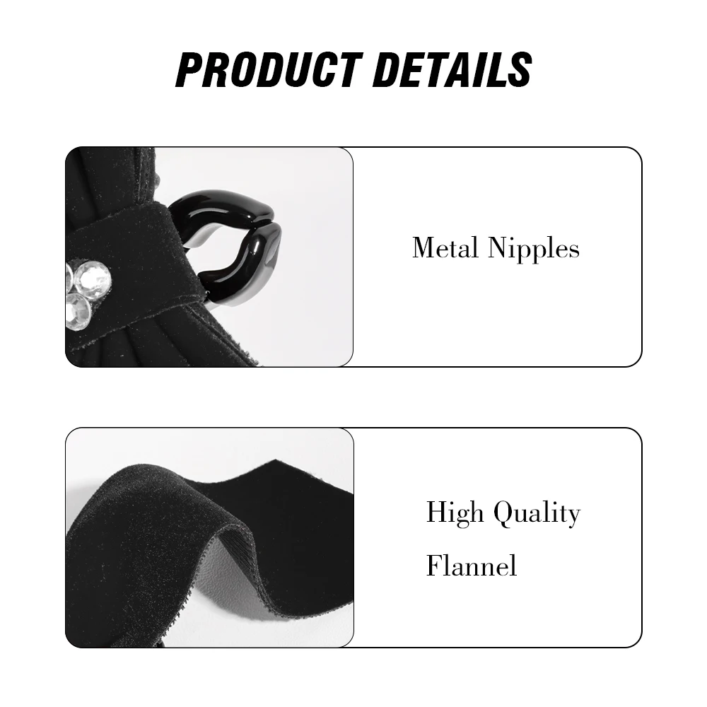 Nipple Clips with Bow Ties Decorations Non-Piercing Adjustable Nipple Clamps for Women Girls - Image 3