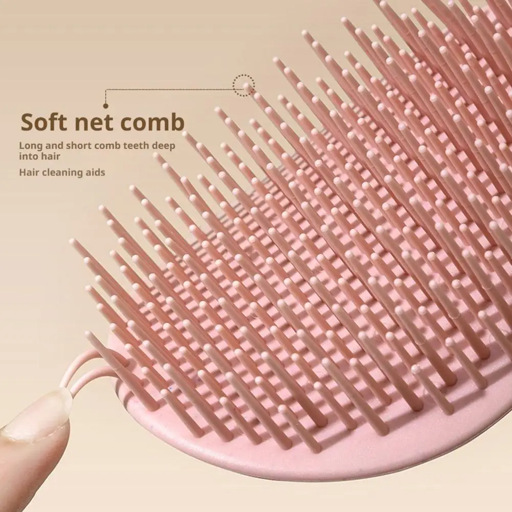 

Массажер для кожи головы для ухода за волосами, щетка-скрабер для мытья головы и отшелушивания, подходит для всех типов волос, расслабляющий и отшелушивающий эффект.