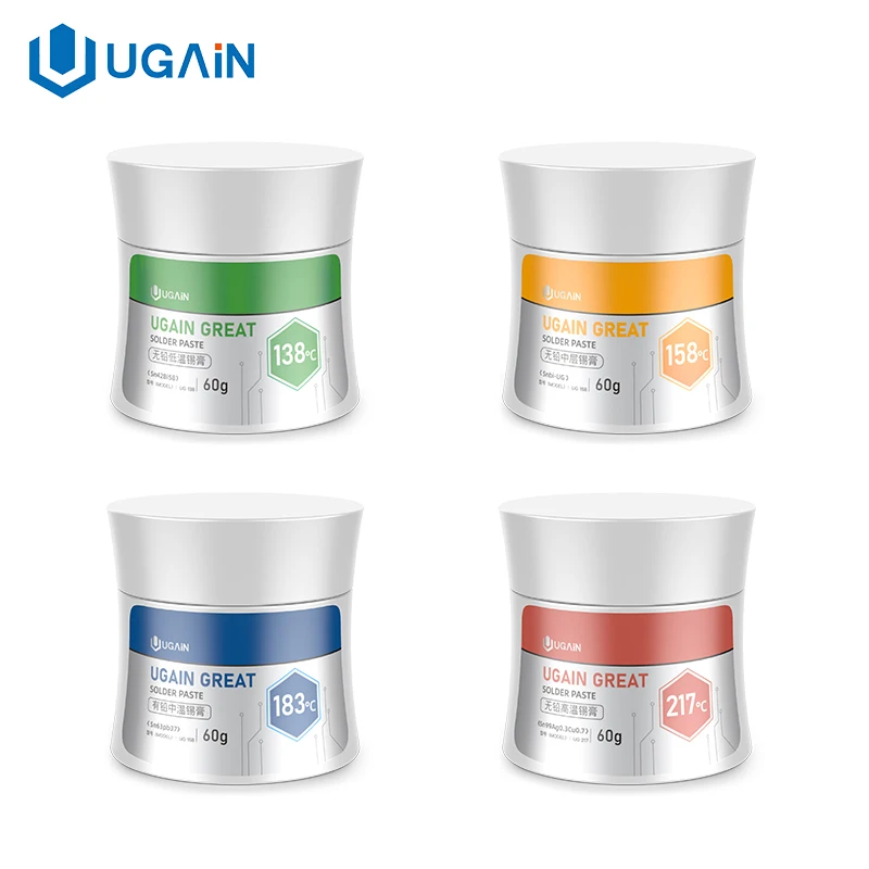 

UG Solder Paste 138/158/183/217 Temperature Sn63/Pb37 Tin Paste For SMD Phone PCB Repair BGA Stencil Welding Soldering Flux Tool