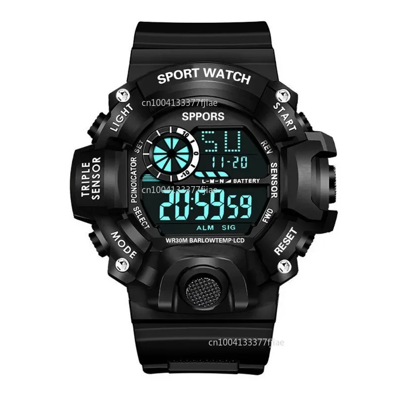 2024 Electronic Watch Fashion  Camo Waterproof Outdoors Sports Digital Display Silicone Strap Wristwatchs for Men Quartz