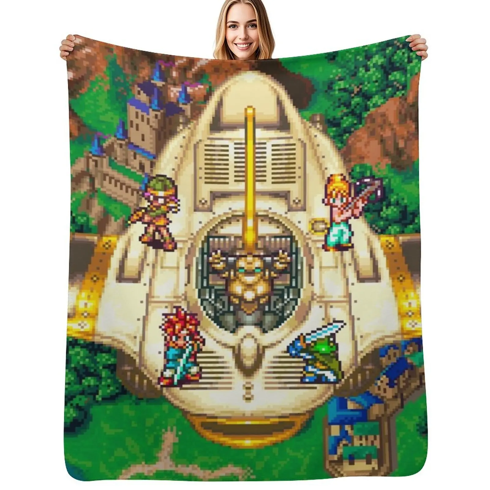 

Chrono Trigger Epoch Throw Blanket No Pilling Soft Warm Blanket for Bed