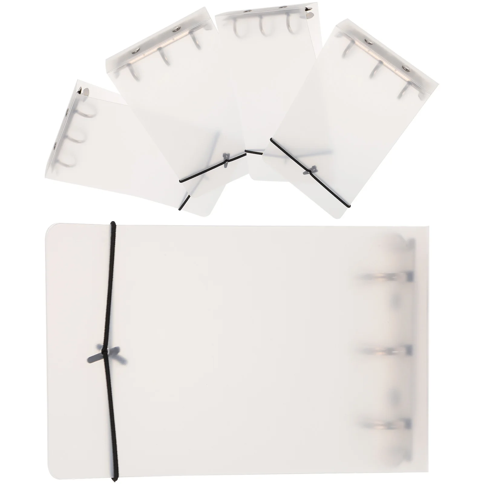 

5 Pcs Notebook Cover Clear 3 Holes Soft Notebook Cover Binder 3 Holes PP Office Supplies Document Folder ganizer