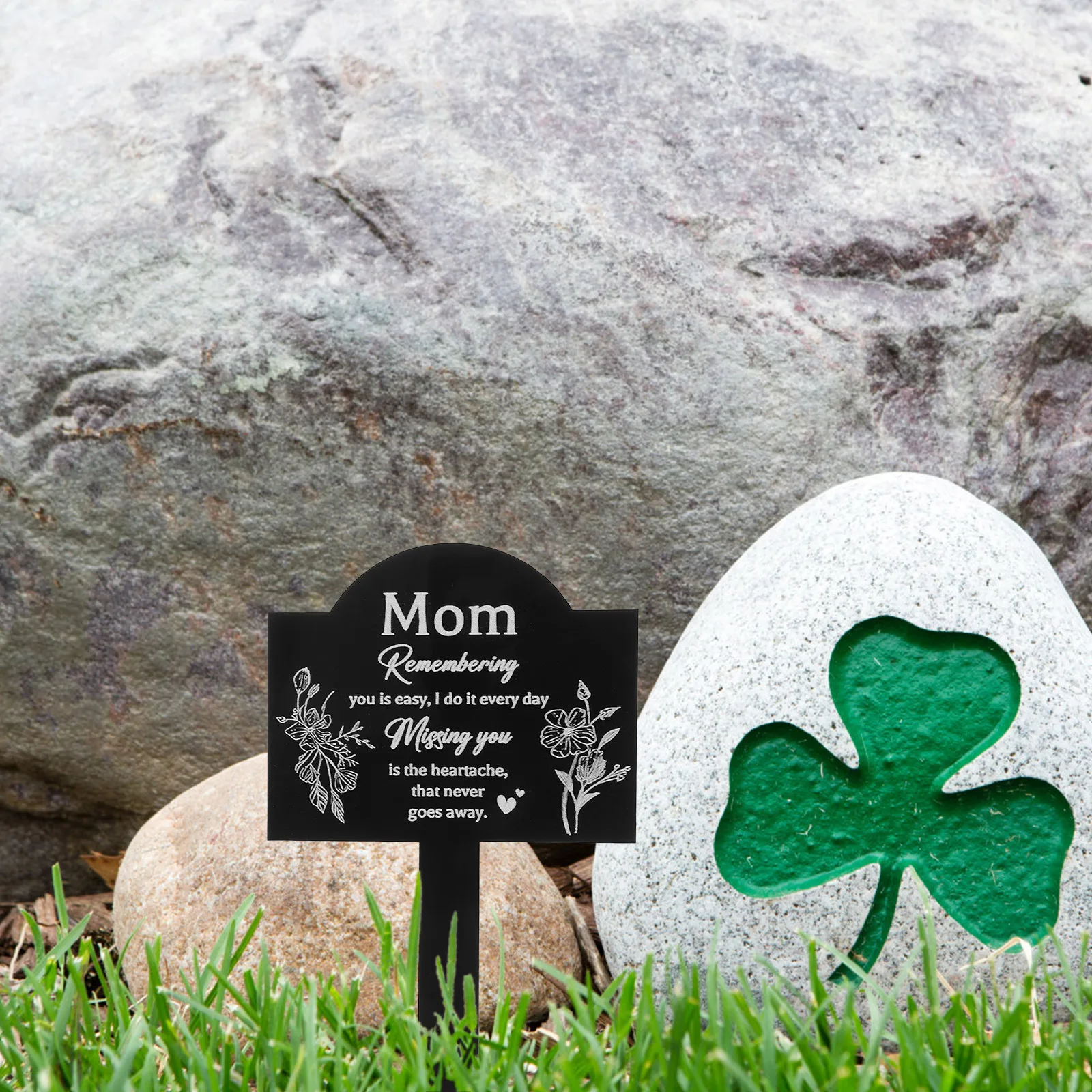 

Garden Stake Grave Yard Sign Acrylic Memorial Marker Decorations for Cemetery Pathway Angel Winged Cross graveyard ornament lawn