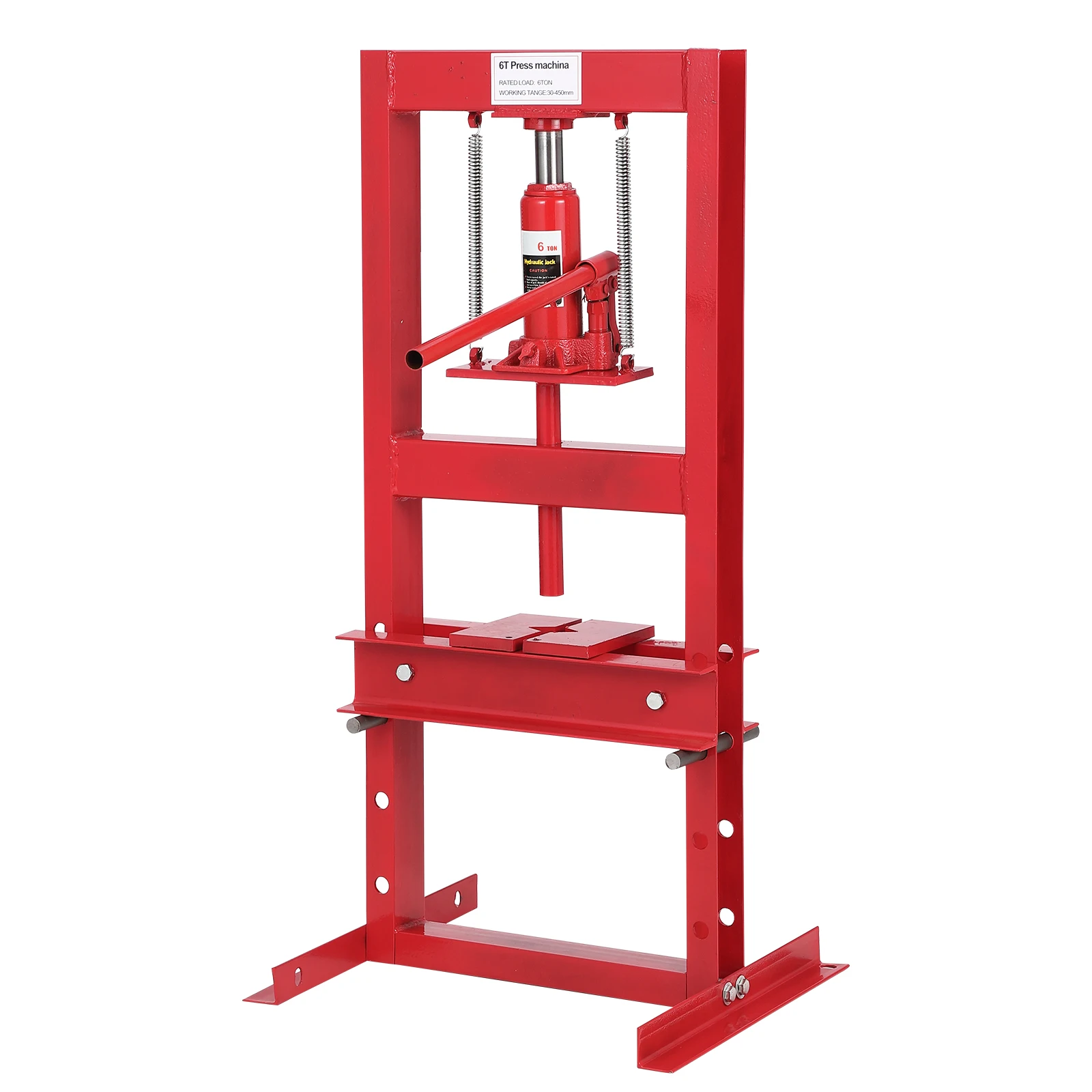 Hydraulic Press, Benchtop Hydraulic Shop Press, H-Frame Garage Floor Press with Press Plates, Adjustable Working Table