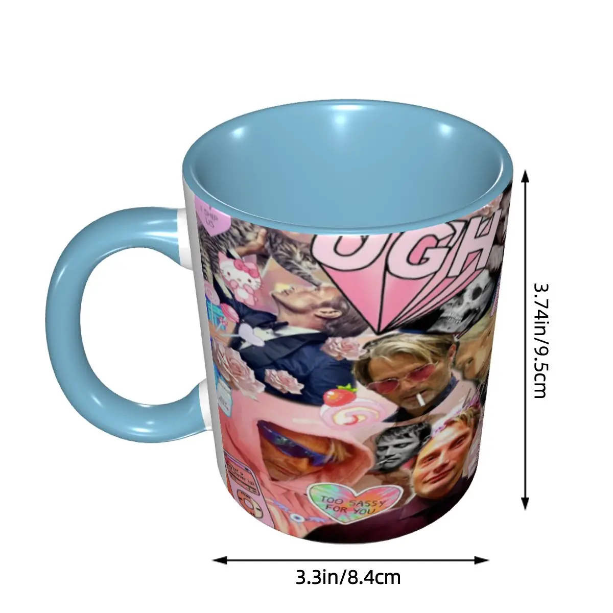 Mads Mikkelsen Collage Greeting Card36 Mug Funny Ceramic Coffee Cups Tea Mugs Milk Cup Drinkware Gifts for Friends