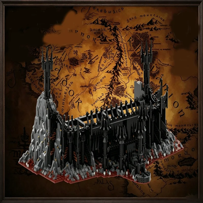 New 6772Pcs Famous The Rings Movie Series Moc Ucs Black Dur Part 1 Model Building Blocks Diy Creative Ideas Toy Birthday Gifts