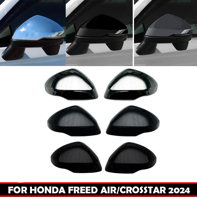 For Honda FREED AIR/CROSSTAR 2024 ABS Car Rearview Mirror Cover Rear View Mirror Decorative Shell Exterior Sticker Accessories