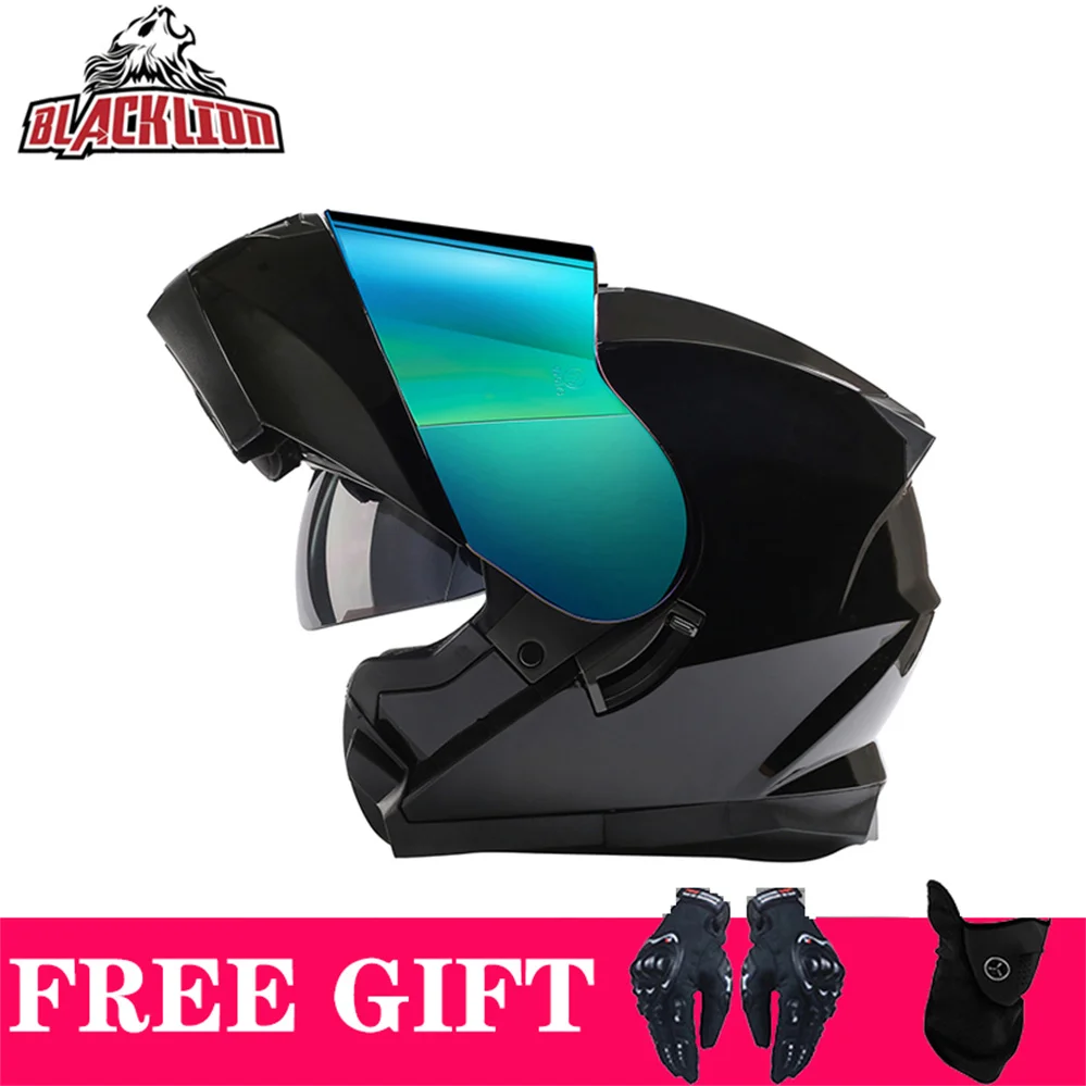 

Motorcycle Helmet Dual Lens Modular Helmets Flip up Motocross ADV Helmet With Sun Visor Racing Moto Capacete ECE DOT Approved