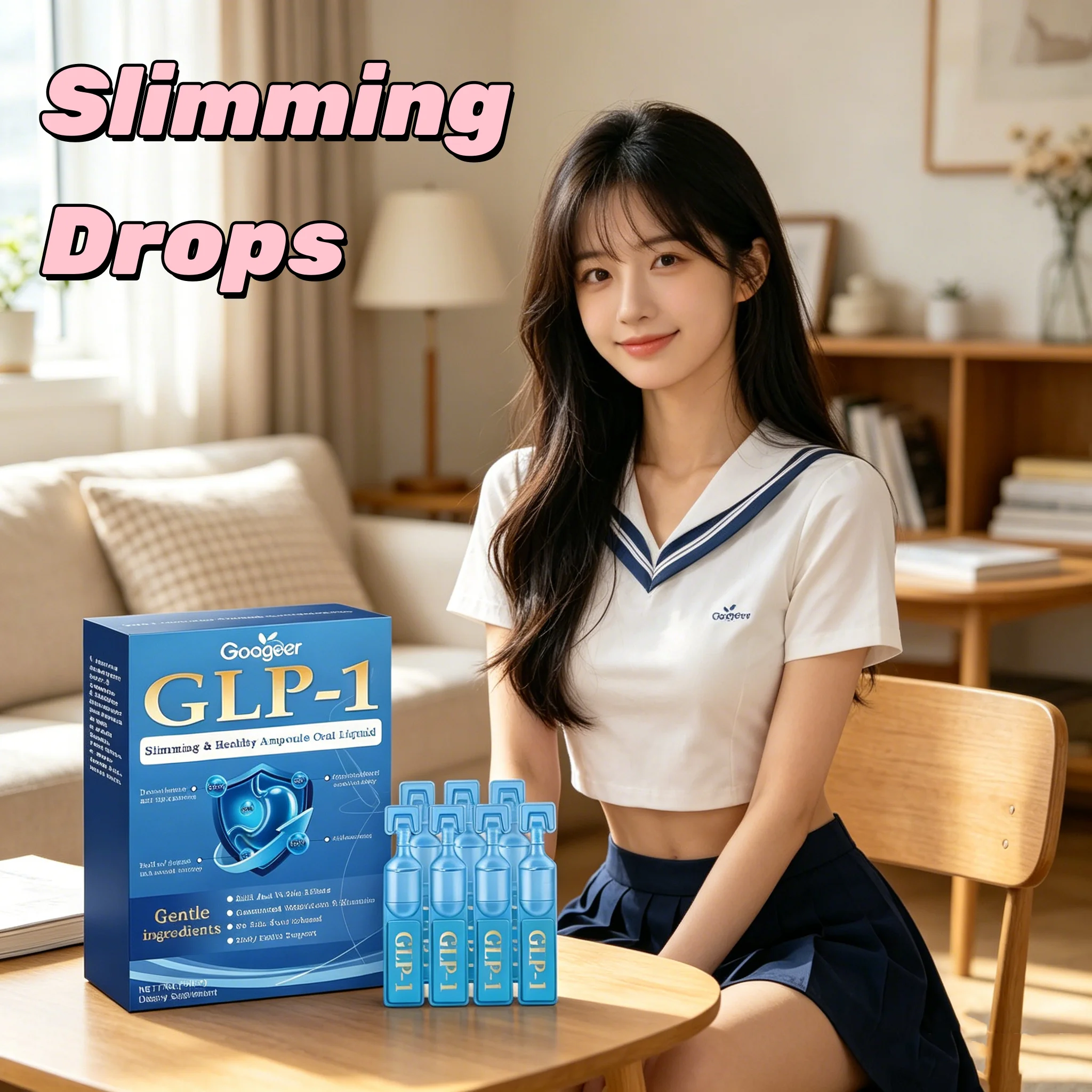 GOOGEER GLP-1 Slimming Drops, Weight Management, Fat Burning, Detox, Natural Herbal Diet Supplement Oral Liquid