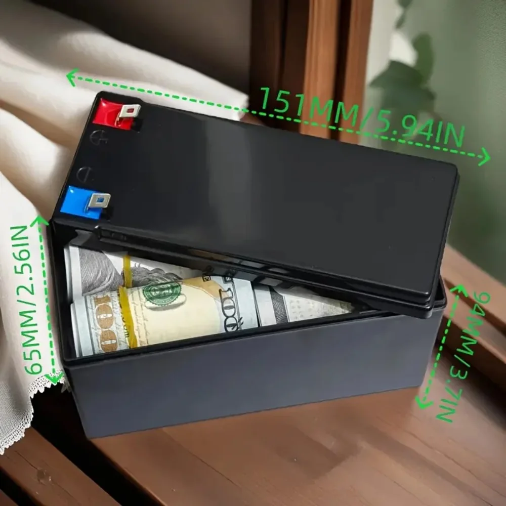 Battery-Shaped Safe with Combination Lock - Waterproof Plastic Storage Box for Jewelry, Money, and Valuables - Ideal Prank Gift,