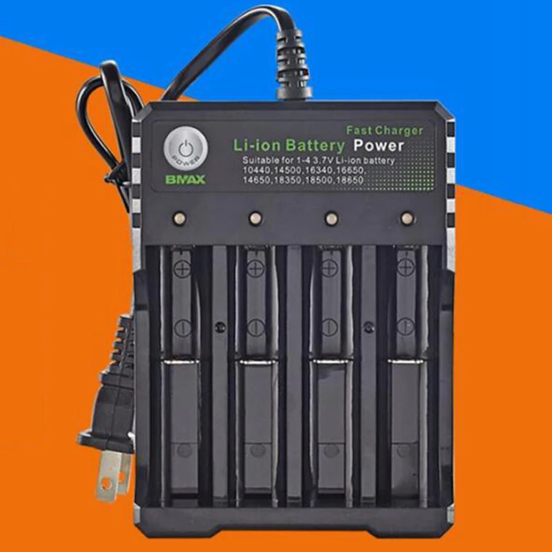 18650 Battery Charger Black AC 110V 220V Dual For 18650 Charging 3.7V Rechargeable Lithium Battery Charger