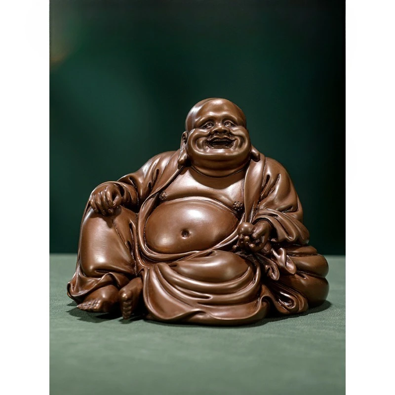 Copper Joy Maitreya Buddha Ornament Home Living Room Entrance Office