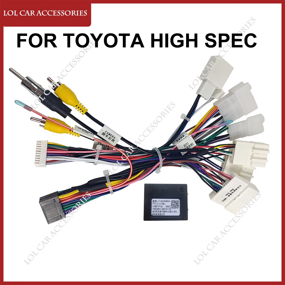 For Toyota High Spec Hiworld Camry /Corolla /RAV4/Levin Car Radio GPS MP5 Android Player Power Cable Canbus Wiring Harness