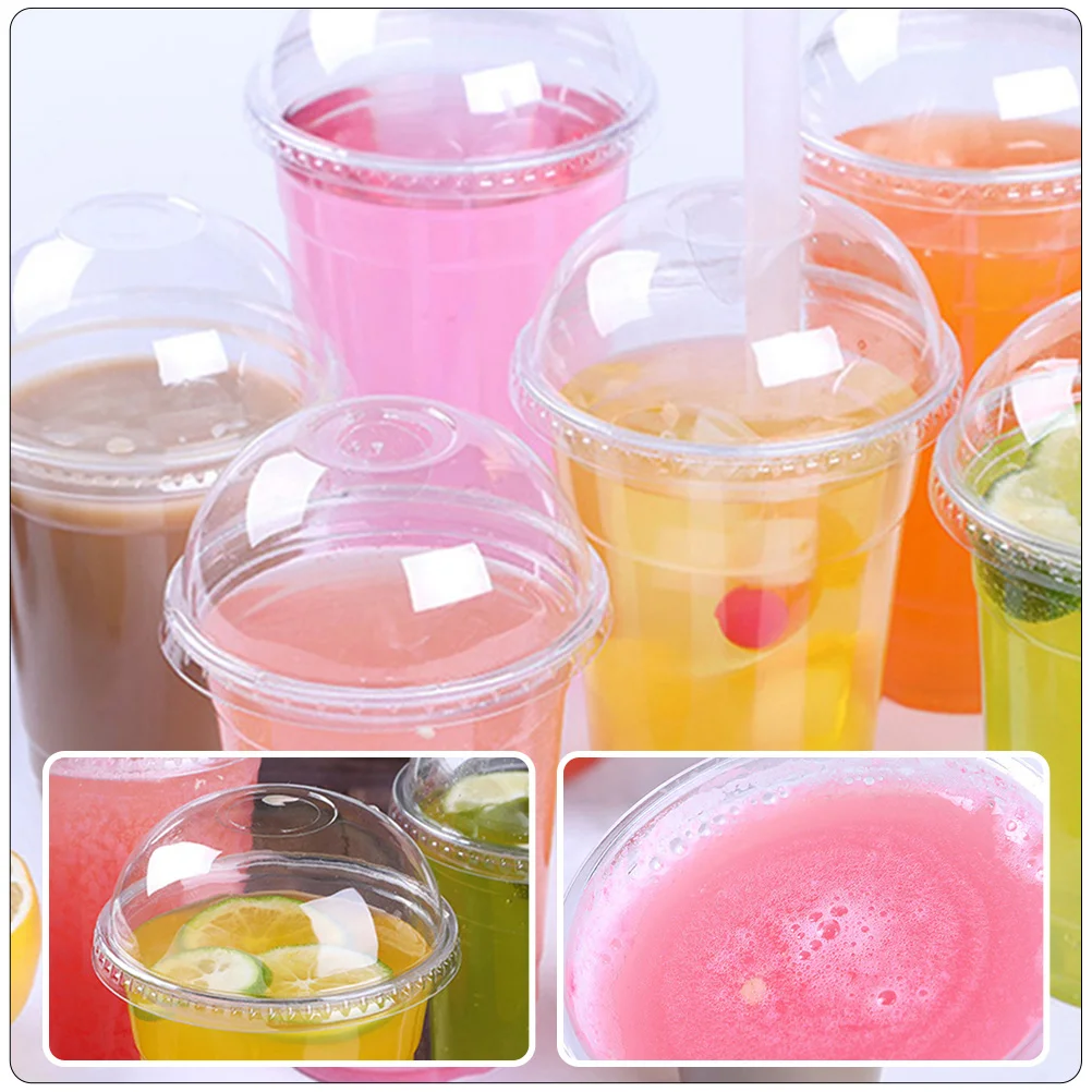 Drink Juice Cup Packing Cups Transparent Beverage Fruit with Lid Lemonade Bubble Tea Multi-function Coffee