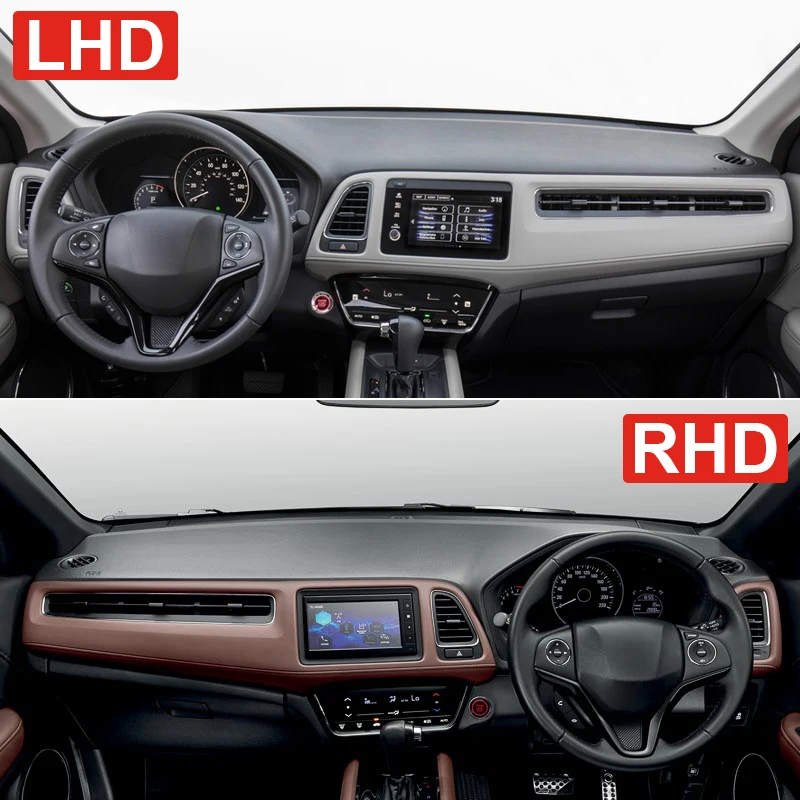 For Honda HR-V 2014 2015 2016 2017 2018 2019 2020 HRV HR V Car Dashboard Cover Avoid Light Pad Non-Slip Carpet Accessories