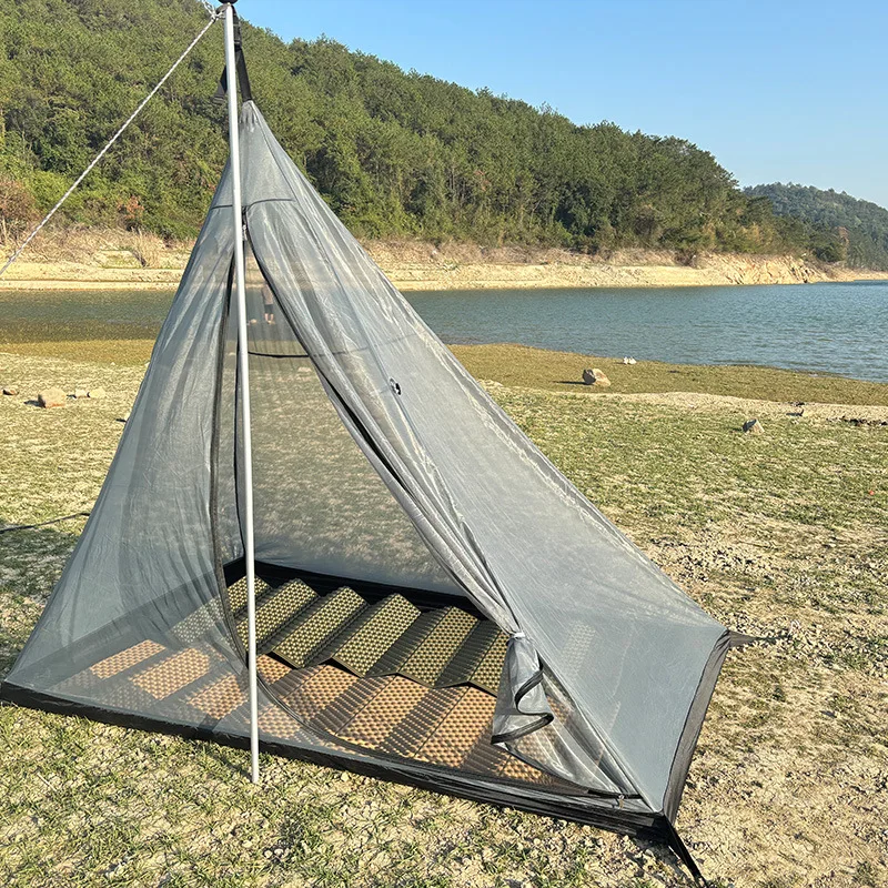 2026 Winter Snow Skirt Flame Retardant Anti-scalding Chimney Tent 2-3 People Wood Stove Hot Tent Eight-sided Pyramid Tent Campin