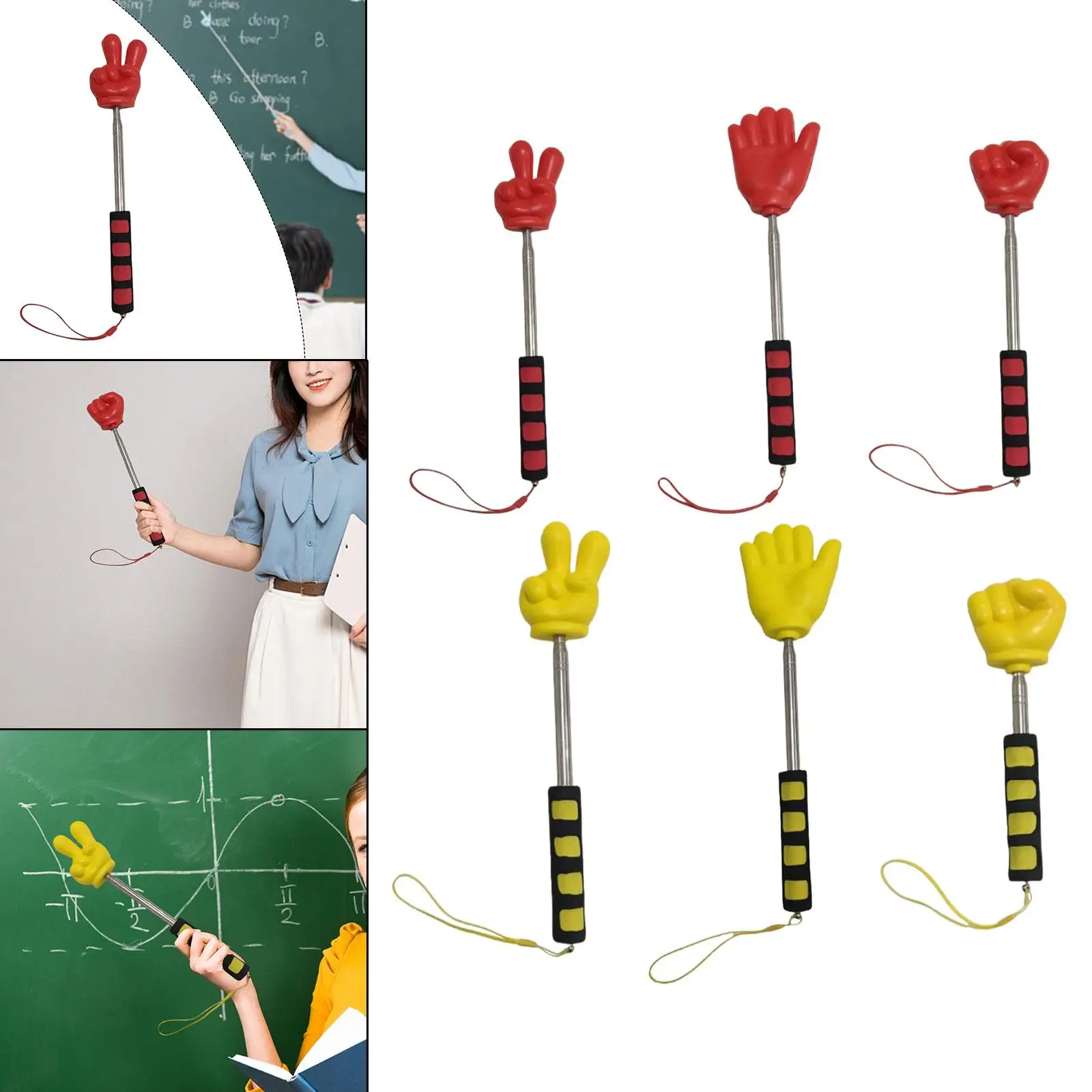 Telescopic Teacher Pointer Mini Hand Teaching Pointers Extendable Hand Pointer for Presentation
