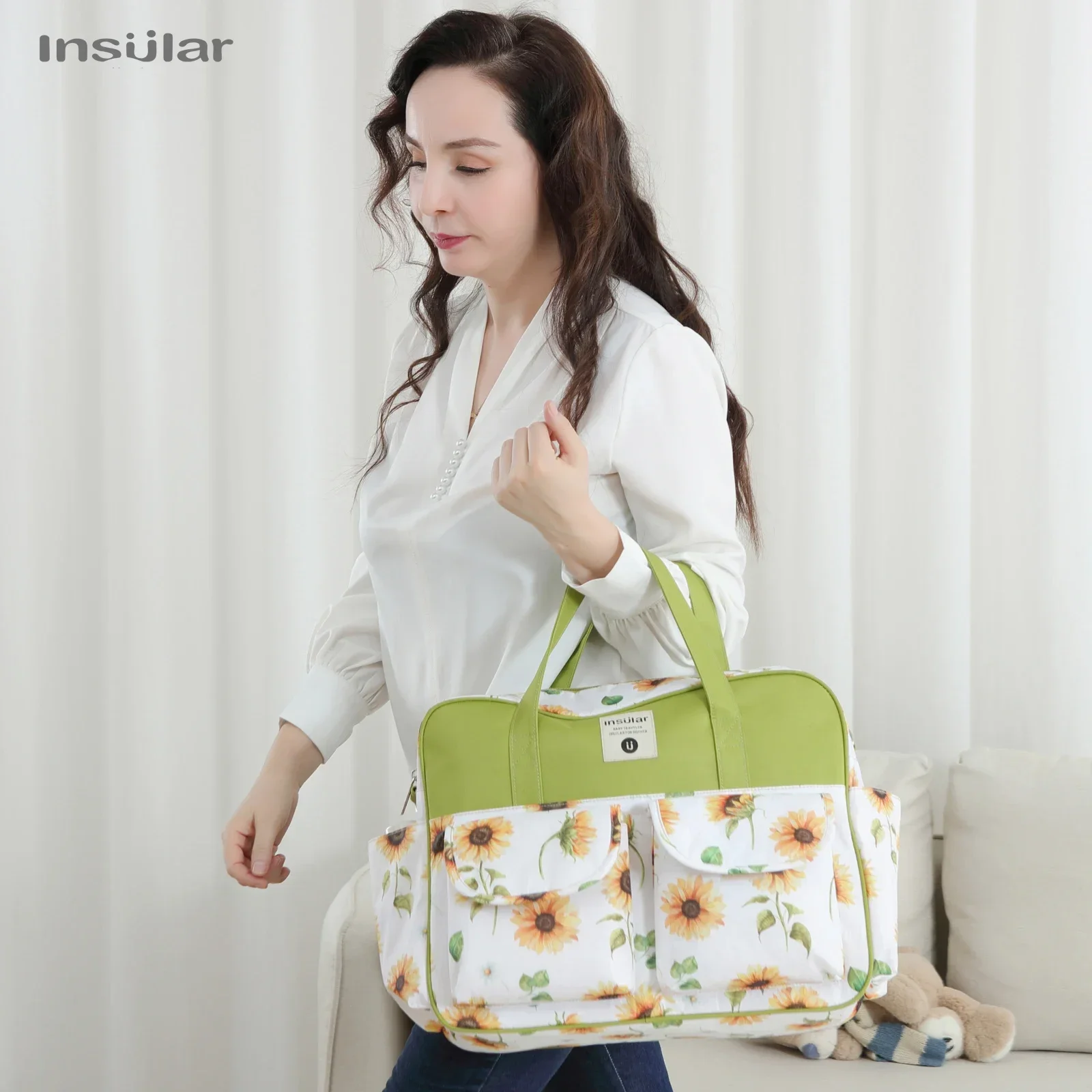 INSULAR Mummy Fashion Packs Baby Diaper Bags Maternity Single Shoulder Packages Large Capacity Waterproof Travel Portable