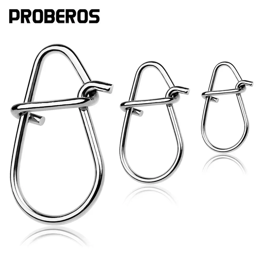 PROBEROS 50Pcs/lot Gourd-Shaped Pin StainlessSteel Lure Enhancement Pin Bait FishhookConnector Fishing Accessories Wholesale