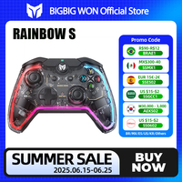 BIGBIG WON Gaming Controller Rainbow Lite With Joystick RGB Wired Game Gamepads joystick for Switch/Win10&11 for PS4 via R90 PC